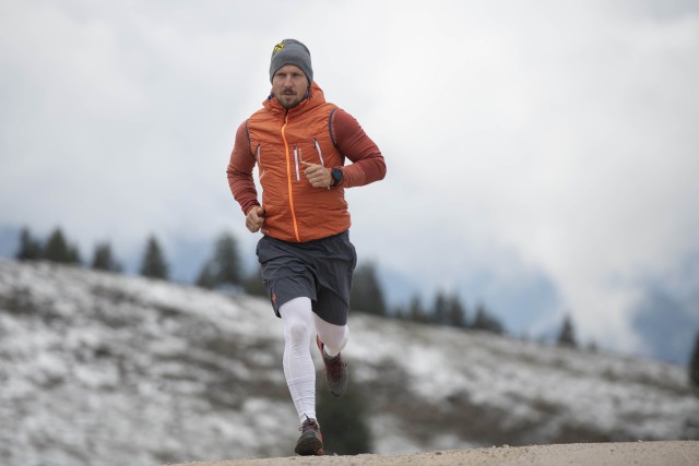 Marcel Hirscher performs during Wings for Life World Run App Run 2020 in Annaberg on May 3, 2020