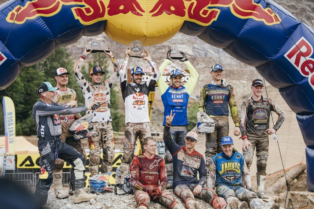 Winners of Red Bull Erzbergrodeo 2024 in Eisenerz, Austria on June 2, 2024 // Sam Strauss / Red Bull Content Pool // SI202406020536 // Usage for editorial use only // 