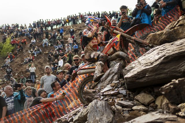 Manuel Lettenbichler performs during the Red Bull Erzbergrodeo in Eisenerz, Austria on June 2, 2024. // Joerg Mitter / Red Bull Content Pool // SI202406020715 // Usage for editorial use only // 